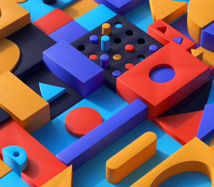 colorful toy building blocks